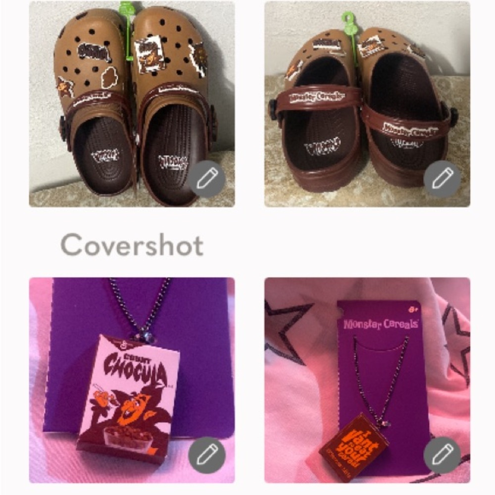 CROCS🦇Count Chocula sz10+Necklace Monster Cereals I Vanatter to eat your cereal